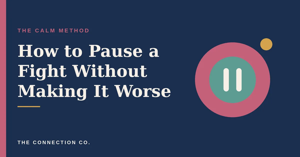 How to Pause a Fight Without Making It Worse